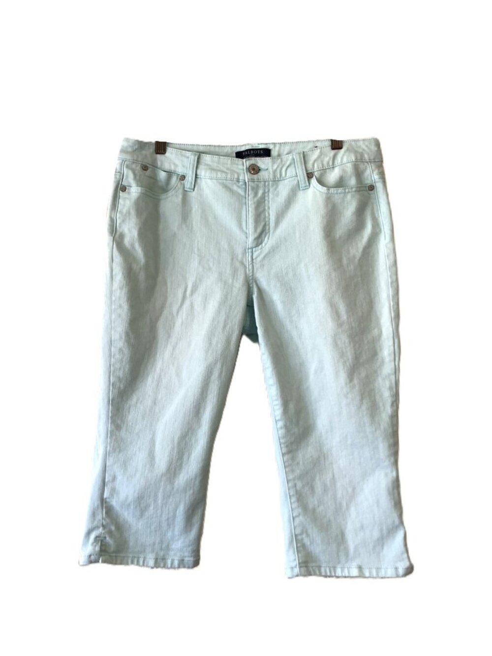 Talbots Pedal Pusher Capris Light Aqua Blue 10P